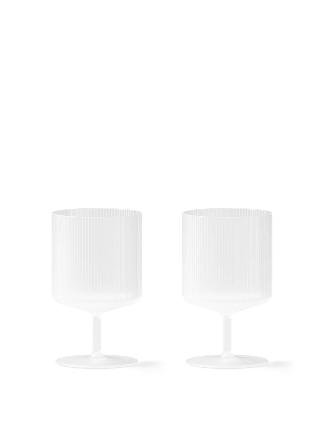 Set de 2 Verre à vin Ripple Frosted