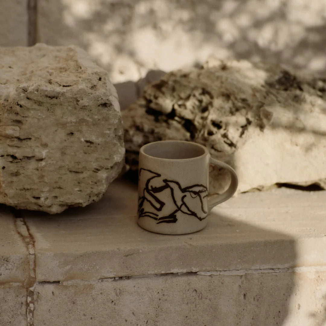 Tasse avec anse en Grès émaillé