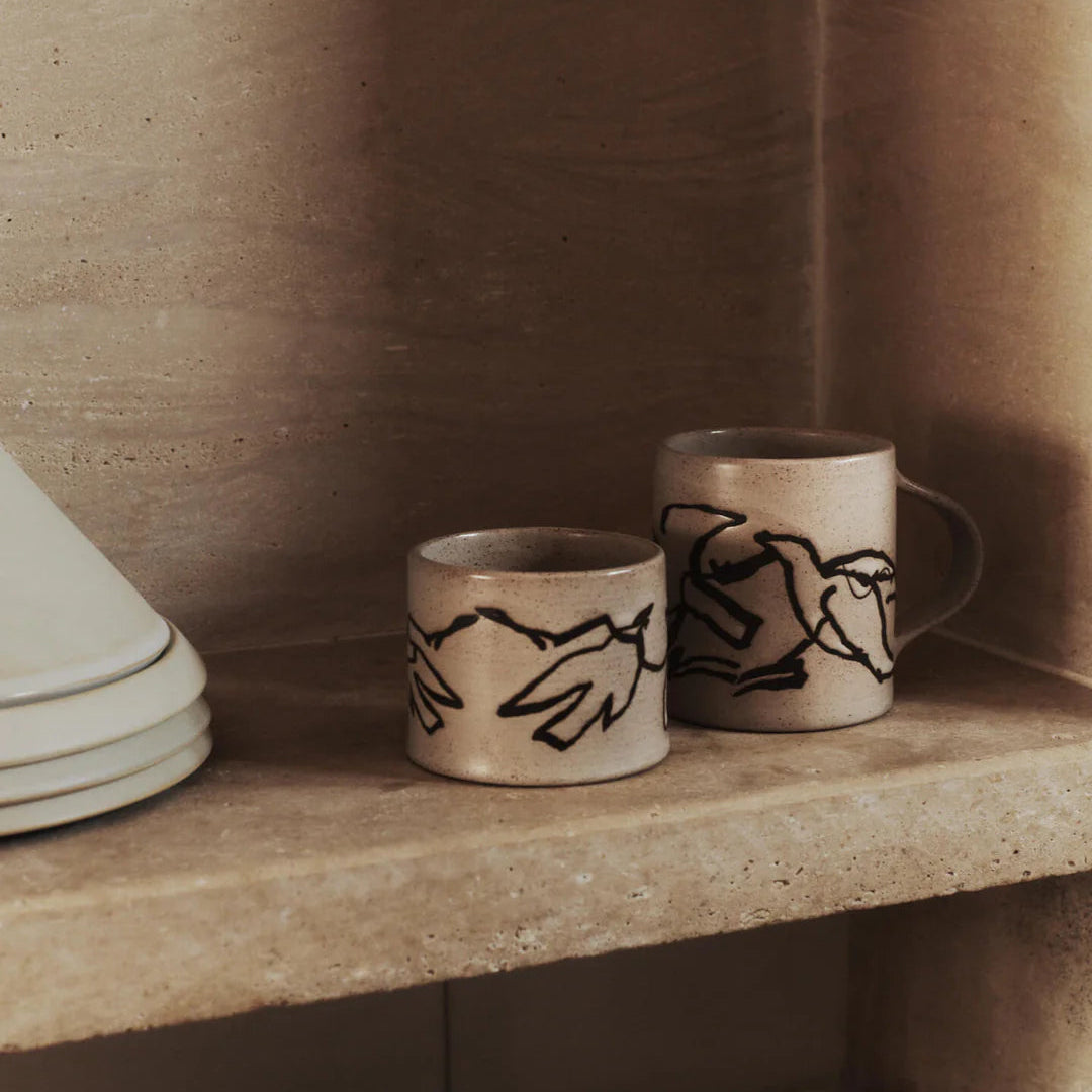 Tasse avec anse en Grès émaillé
