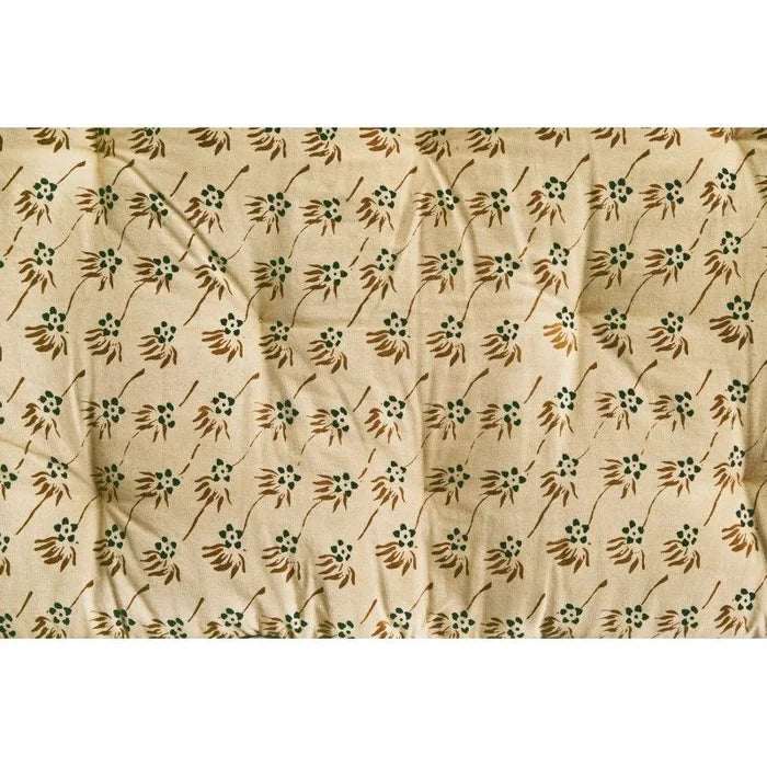 Coussin long de banc écru sienne vert 60x100
