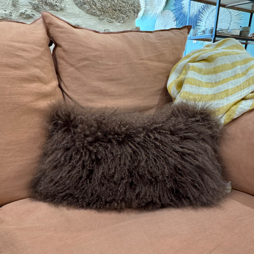 Housse de coussin chèvre du Tibet