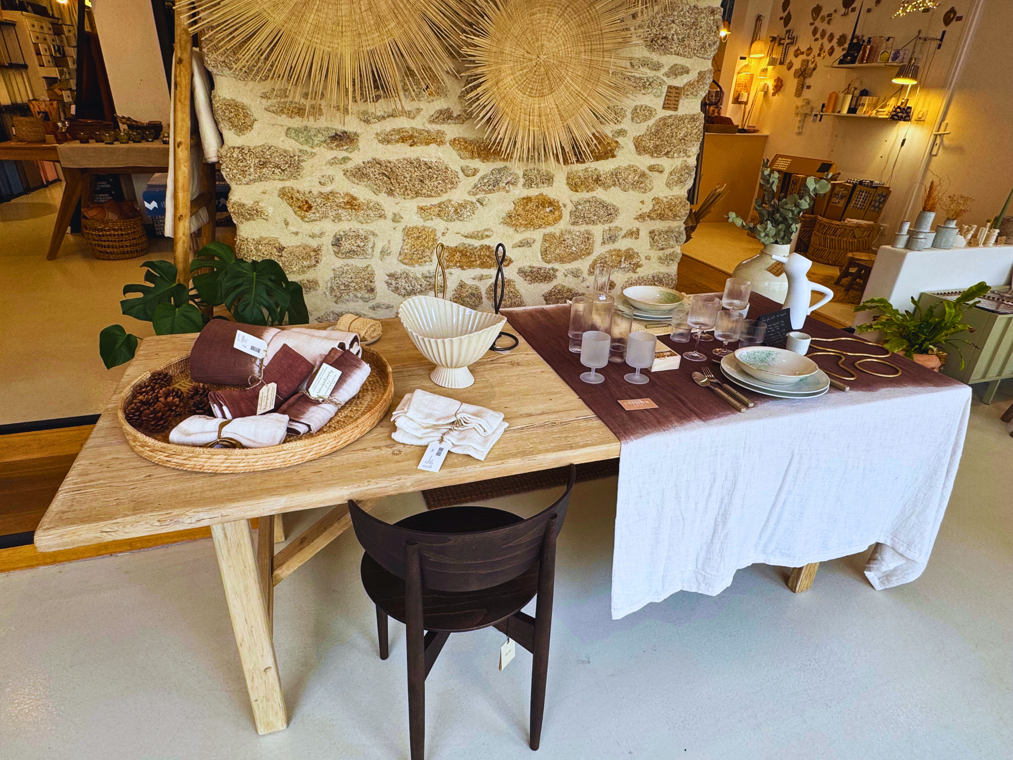 Table en Orme 220 x 90 cm