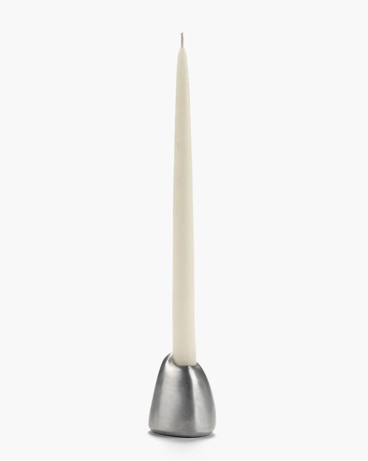 Bougeoir en aluminium poli