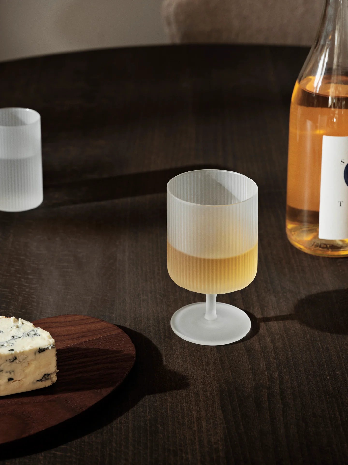 Set de 2 verres à vin frosted