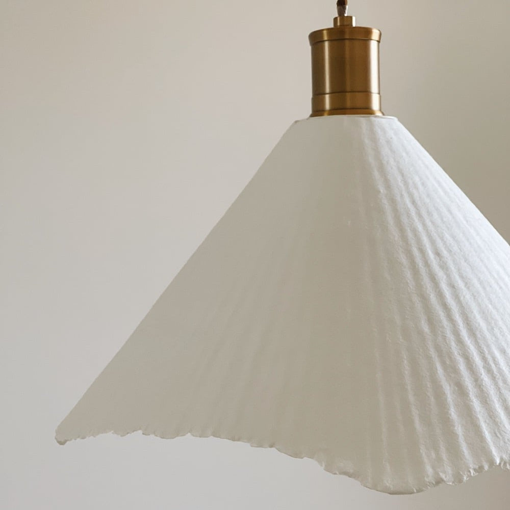 Suspension blanche en papier maché S