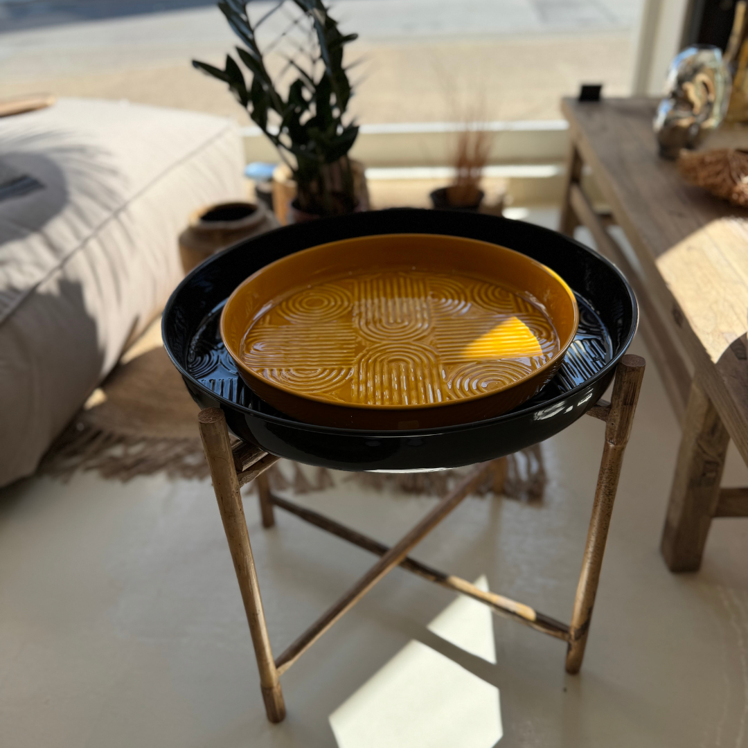 Plateau en métal émaillé 45cm