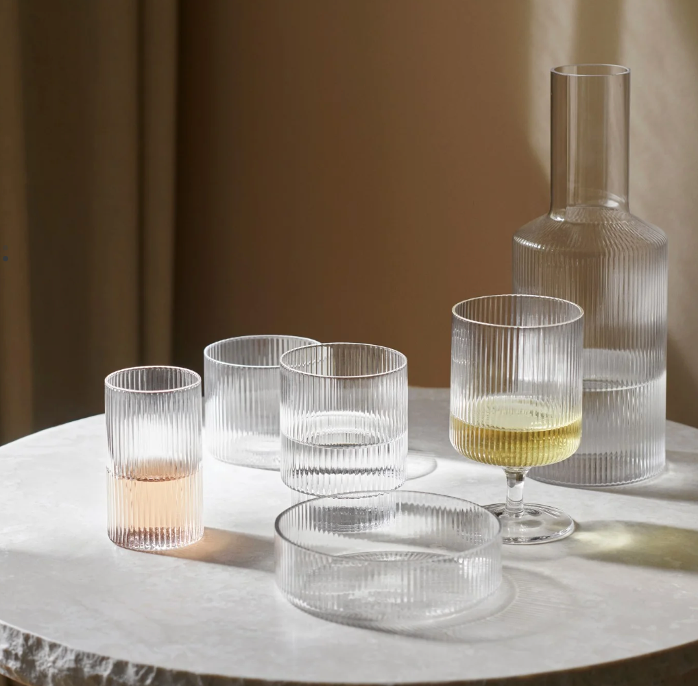 Set de 4 verres à eau Ripple