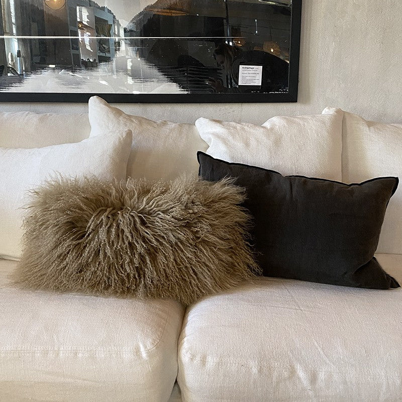 Housse de coussin chèvre du Tibet