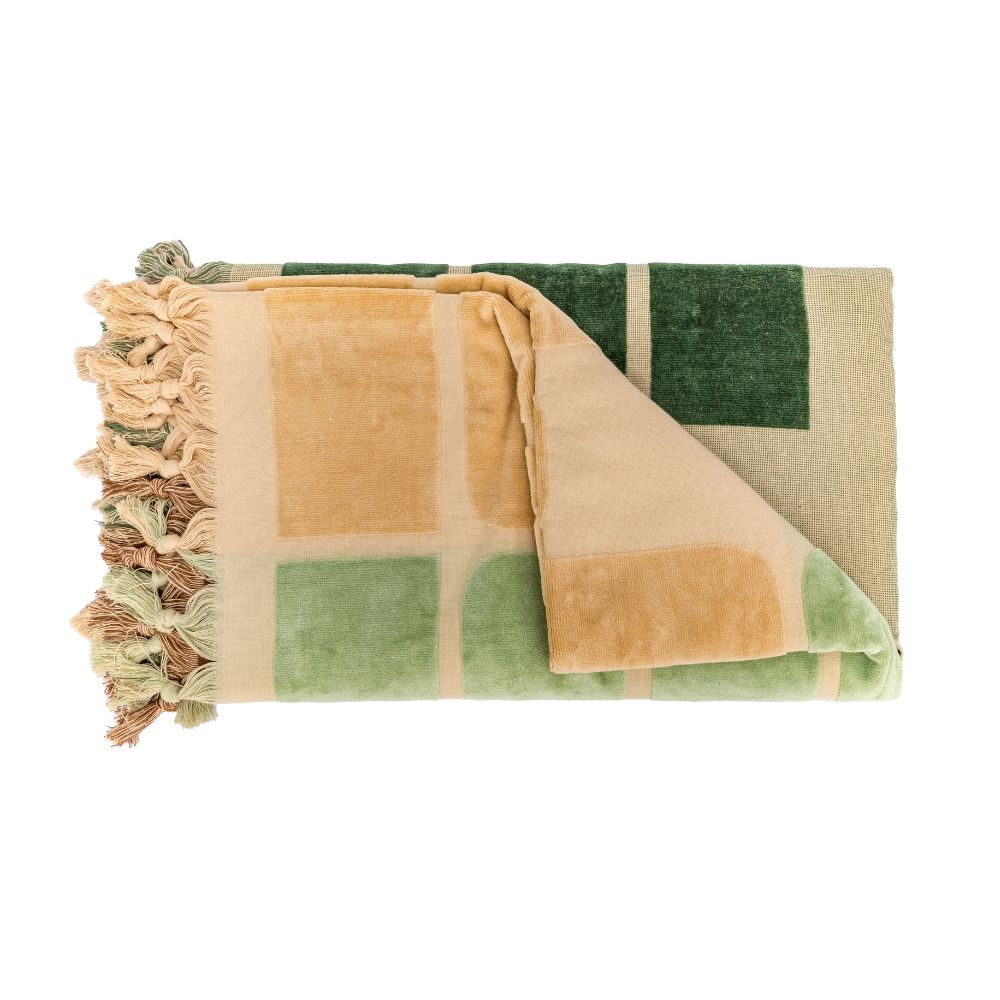 Drap de bain frangé 100x180 cm