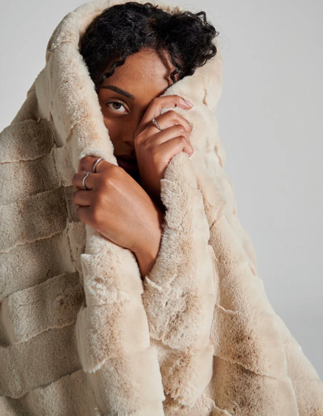 Plaid fausse fourrure Dune