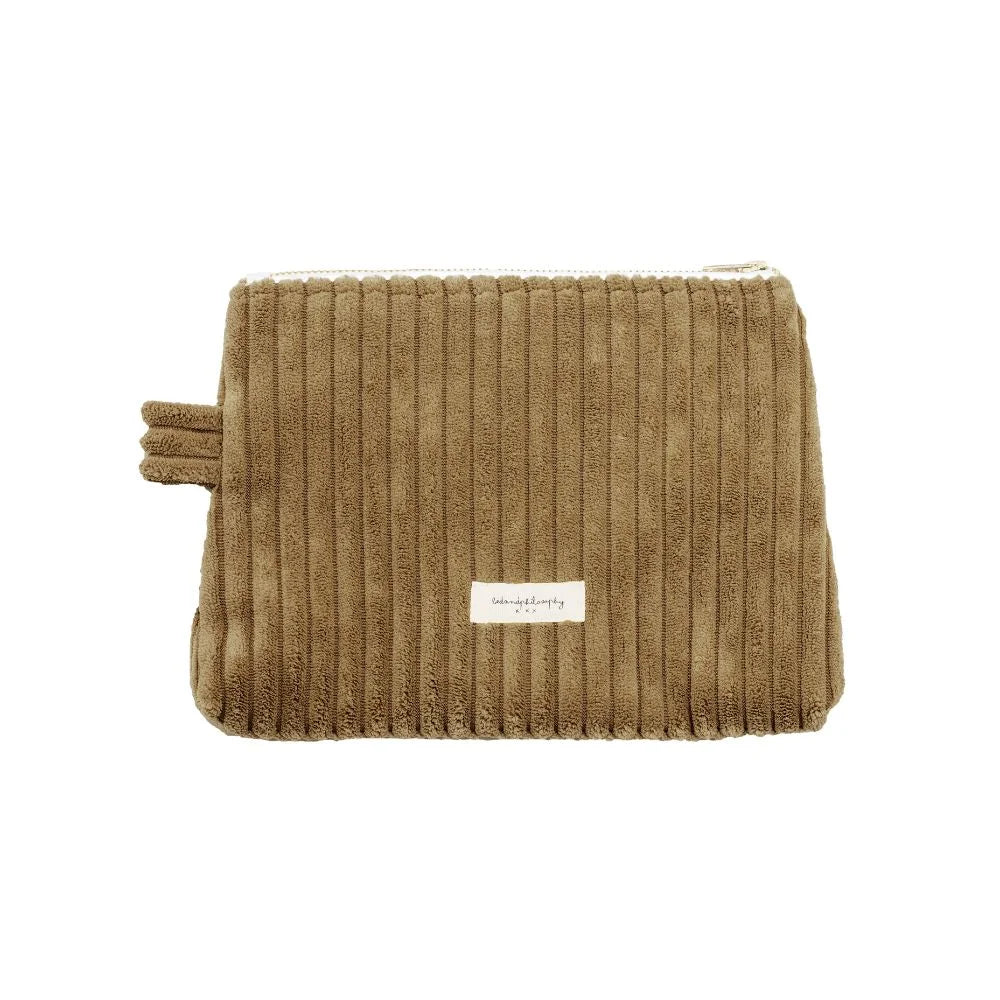 Pochette en velours côtelé
