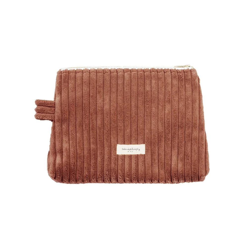 Pochette en velours côtelé