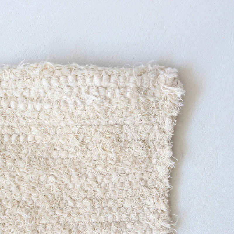 Tapis blanc en coton recyclé