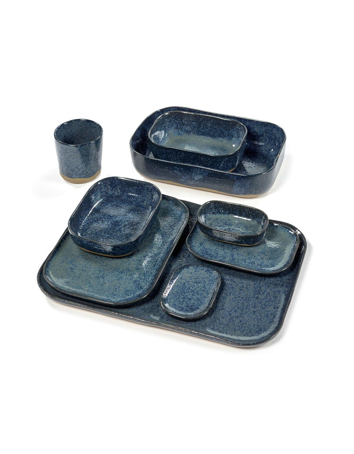 Assiette Profonde Bleu / Gris