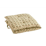 Coussin long de banc écru sienne vert 60x100