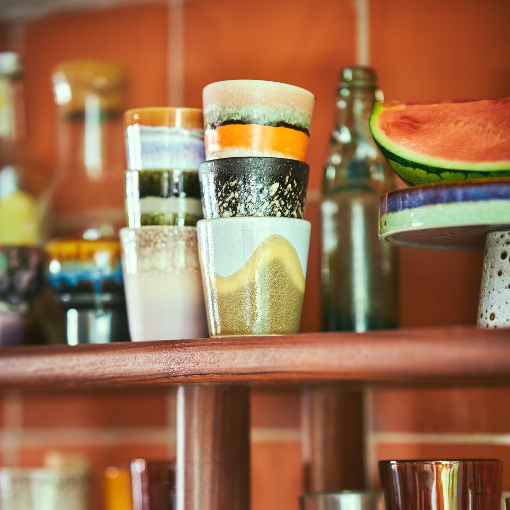 Set de 6 Mugs à Café – Collection Céramique 70s
