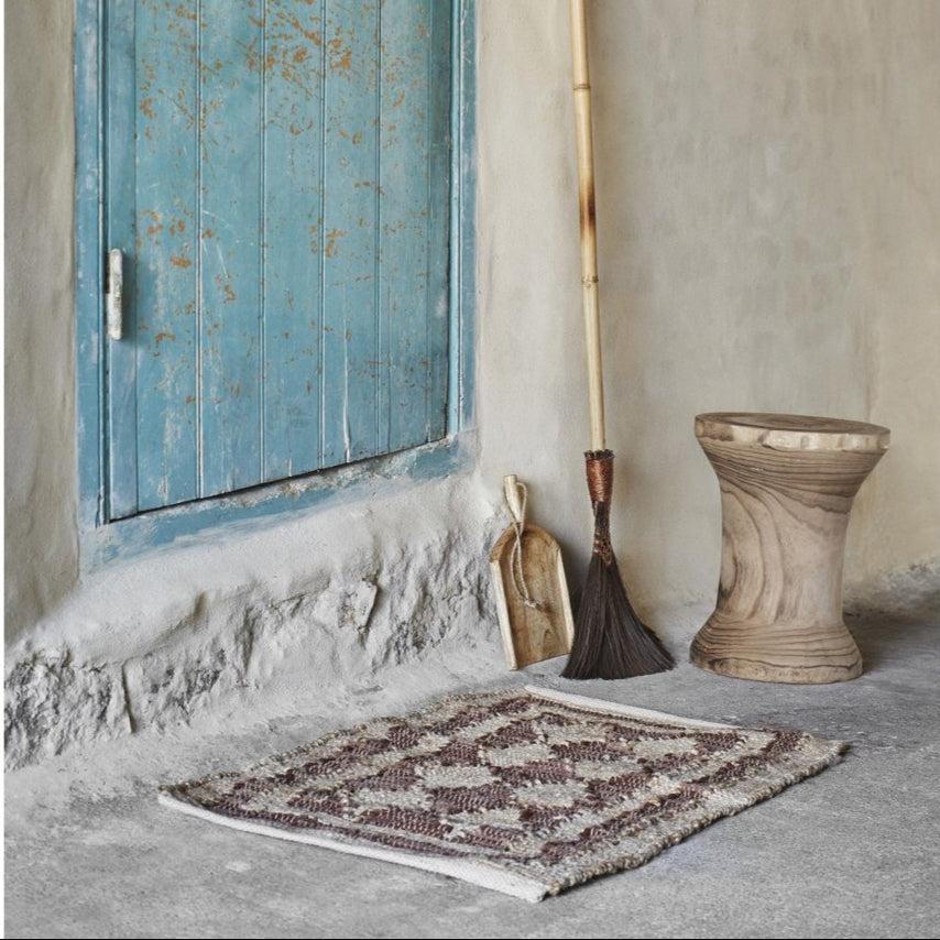 Tapis en jute et en cuir - Existe en 2 variantes !