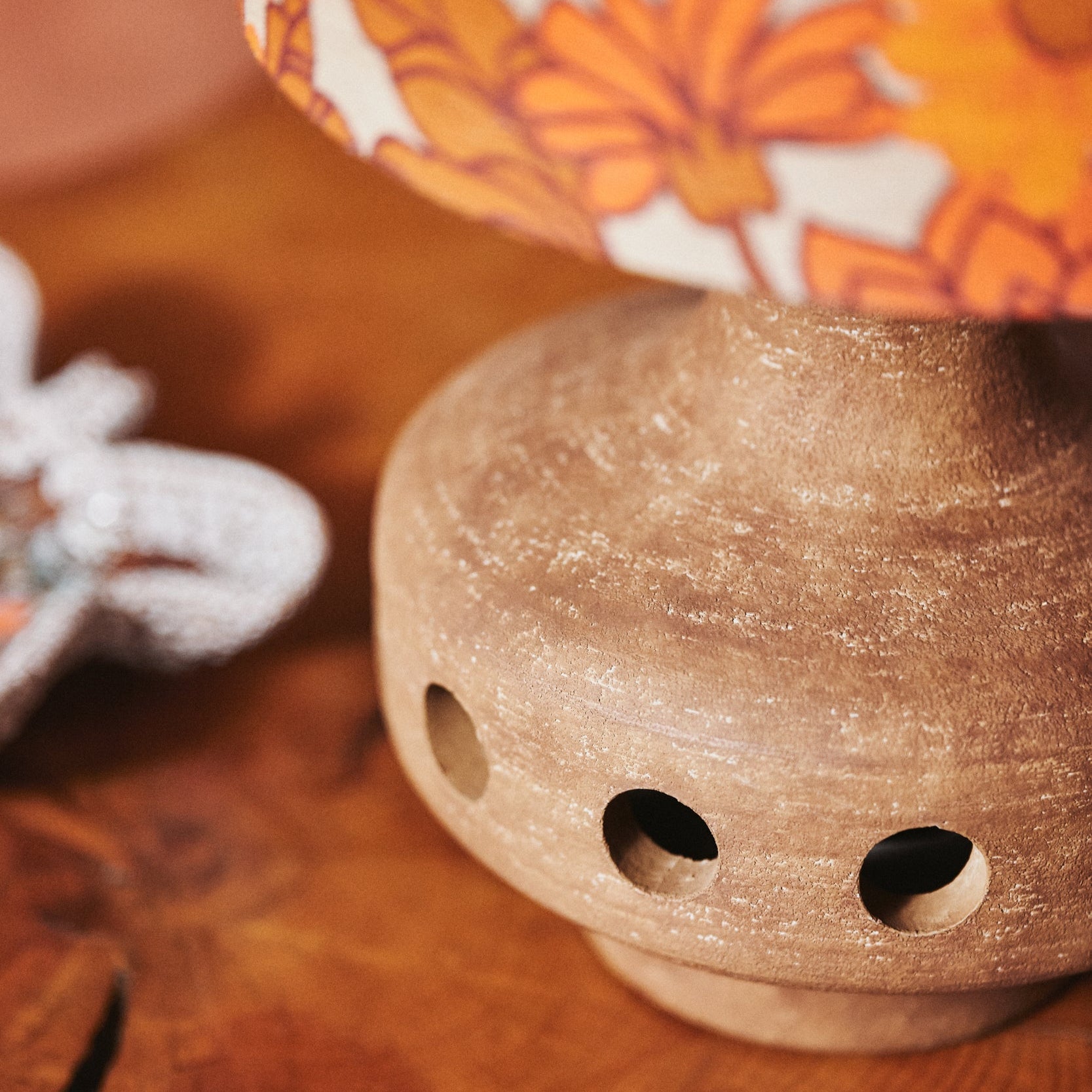 Pied de lampe en grès