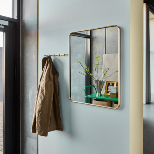 Miroir rectangulaire cadre doré