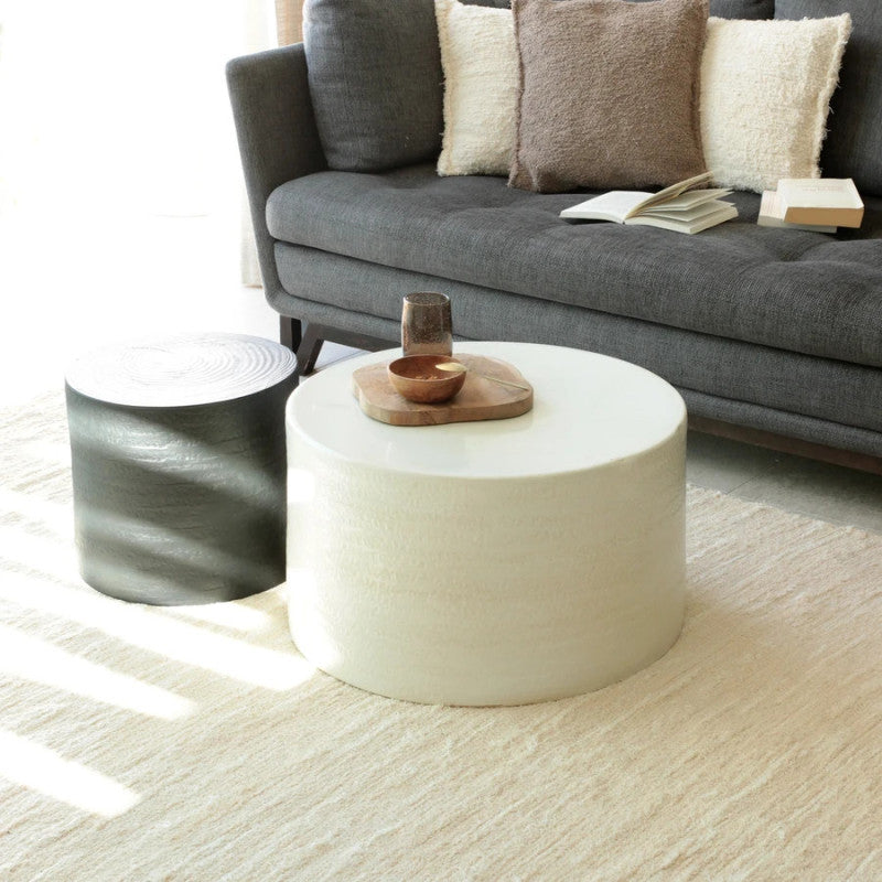 Tapis blanc en coton recyclé