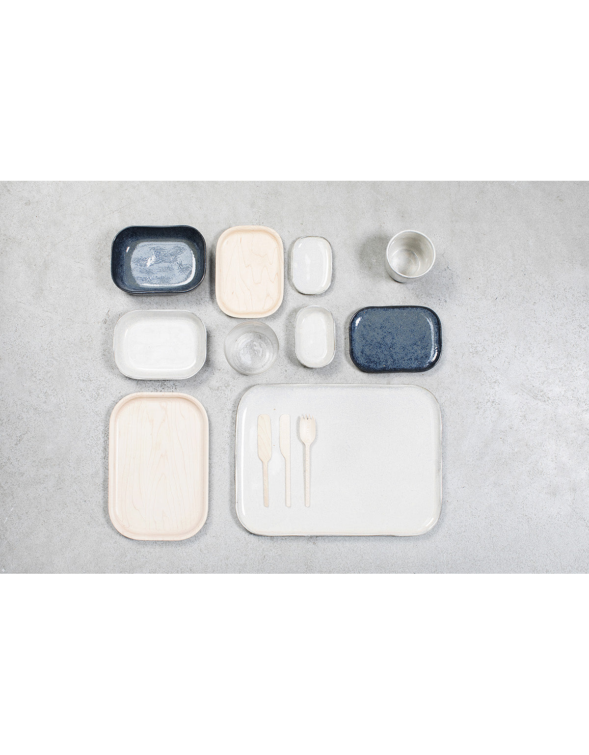 Assiette Rectangulaire Blanc Cassé