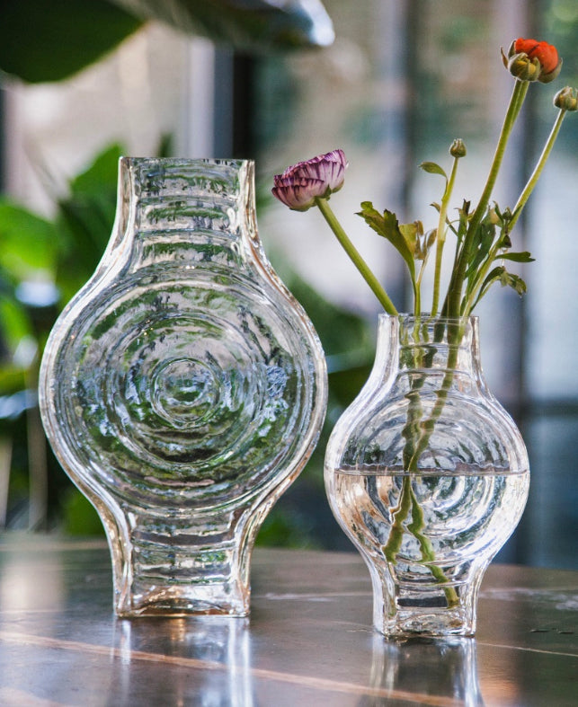 Vase infini rond en verre recyclé