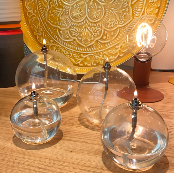 Lampe à huile sphère